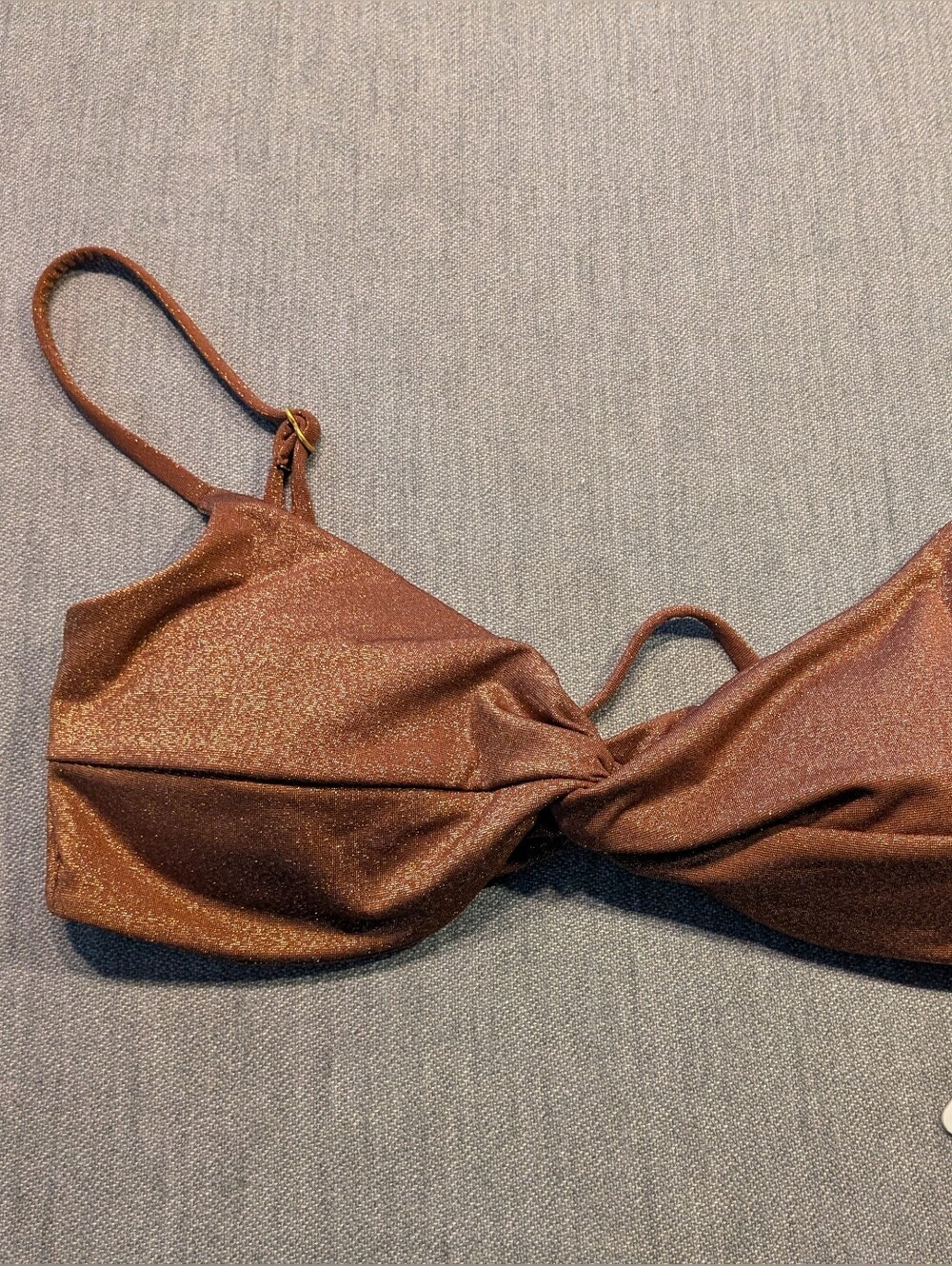 l*space Shimmery Copper Twist Bralette
